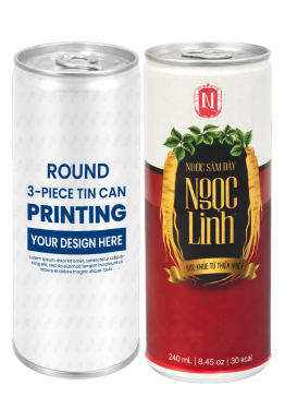 Lon Thiếc In Đựng Nước Sâm 240ml (Φ50/ 52 x 133)